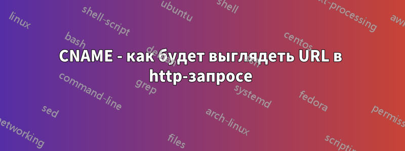 CNAME - как будет выглядеть URL в http-запросе