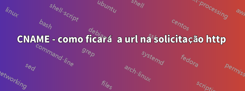 CNAME - como ficará a url na solicitação http