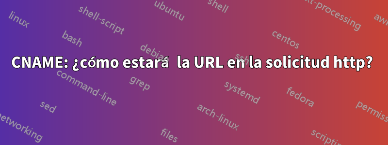 CNAME: ¿cómo estará la URL en la solicitud http?