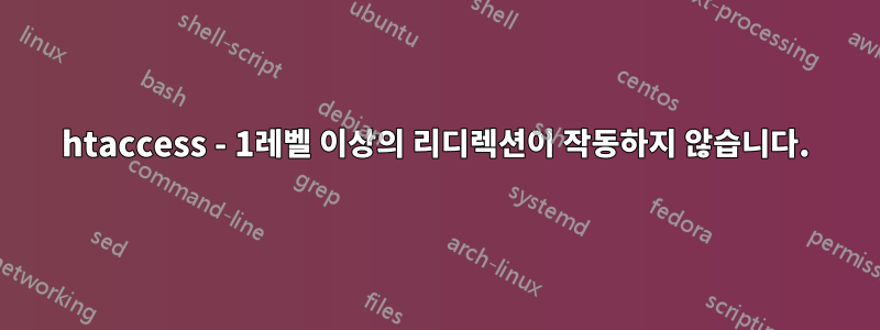 htaccess - 1레벨 이상의 리디렉션이 작동하지 않습니다.