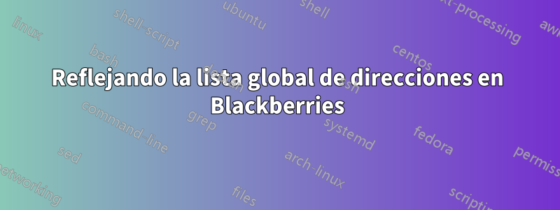 Reflejando la lista global de direcciones en Blackberries