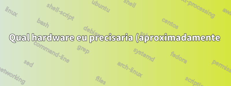 Qual hardware eu precisaria (aproximadamente) para executar o servidor ESXi?