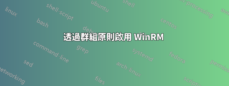 透過群組原則啟用 WinRM