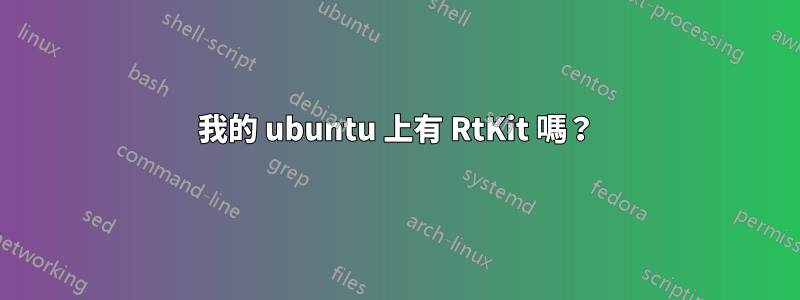 我的 ubuntu 上有 RtKit 嗎？