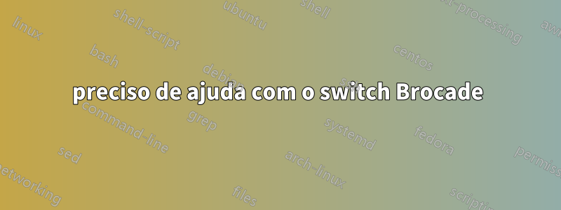 preciso de ajuda com o switch Brocade