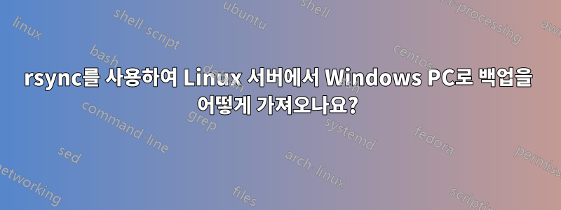 rsync를 사용하여 Linux 서버에서 Windows PC로 백업을 어떻게 가져오나요?