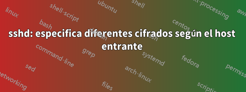 sshd: especifica diferentes cifrados según el host entrante