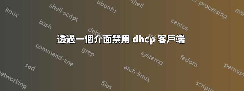 透過一個介面禁用 dhcp 客戶端