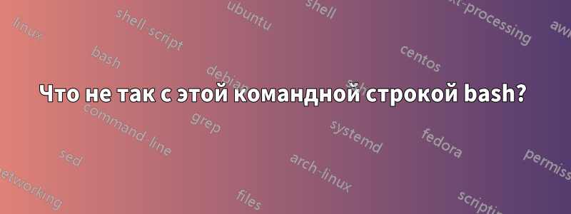 Что не так с этой командной строкой bash?