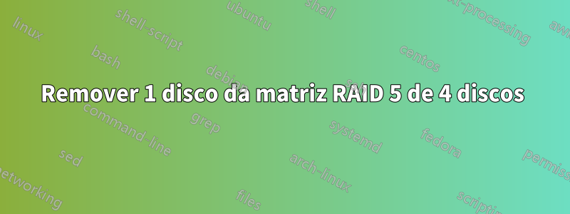 Remover 1 disco da matriz RAID 5 de 4 discos