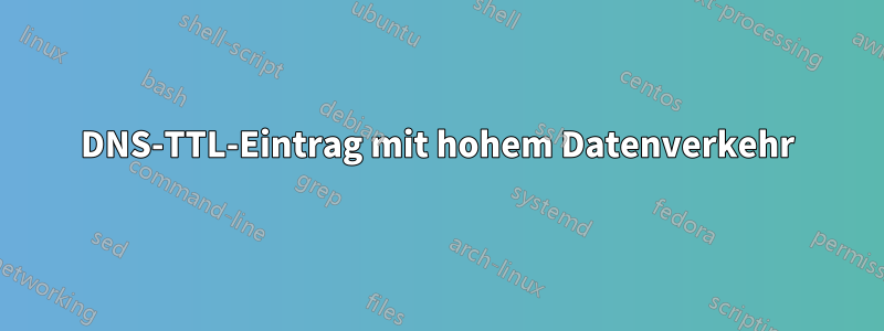 DNS-TTL-Eintrag mit hohem Datenverkehr