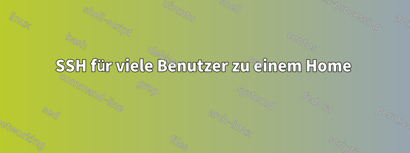 SSH für viele Benutzer zu einem Home