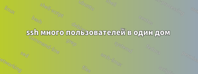 ssh много пользователей в один дом