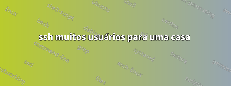 ssh muitos usuários para uma casa