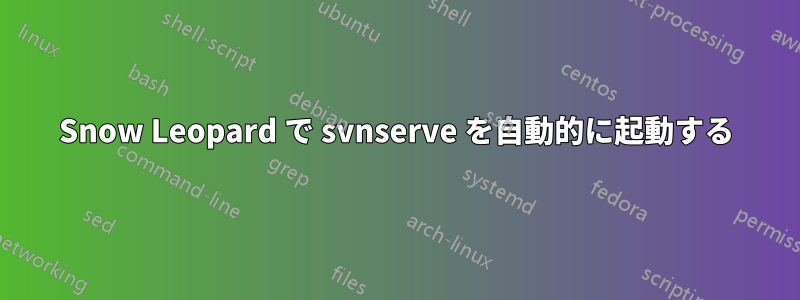 Snow Leopard で svnserve を自動的に起動する