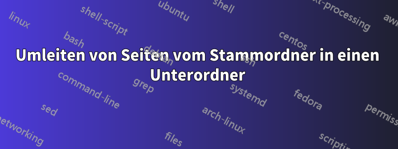 Umleiten von Seiten vom Stammordner in einen Unterordner