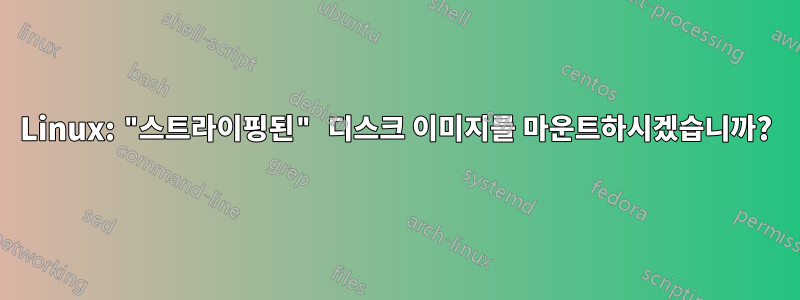 Linux: "스트라이핑된" 디스크 이미지를 마운트하시겠습니까?