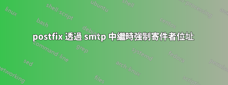 postfix 透過 smtp 中繼時強制寄件者位址