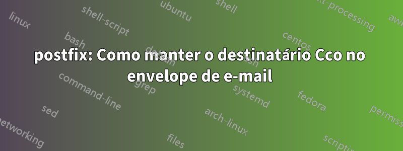 postfix: Como manter o destinatário Cco no envelope de e-mail