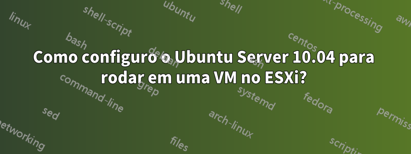 Como configuro o Ubuntu Server 10.04 para rodar em uma VM no ESXi?