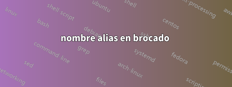 nombre alias en brocado