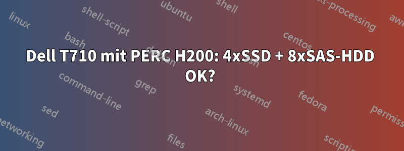 Dell T710 mit PERC H200: 4xSSD + 8xSAS-HDD OK?