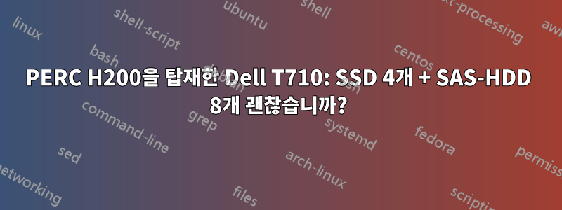 PERC H200을 탑재한 Dell T710: SSD 4개 + SAS-HDD 8개 괜찮습니까?