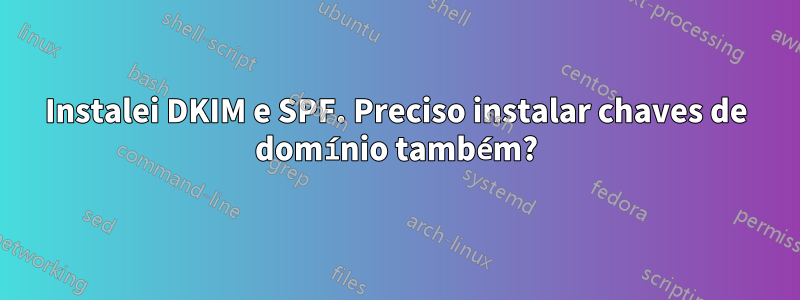 Instalei DKIM e SPF. Preciso instalar chaves de domínio também?