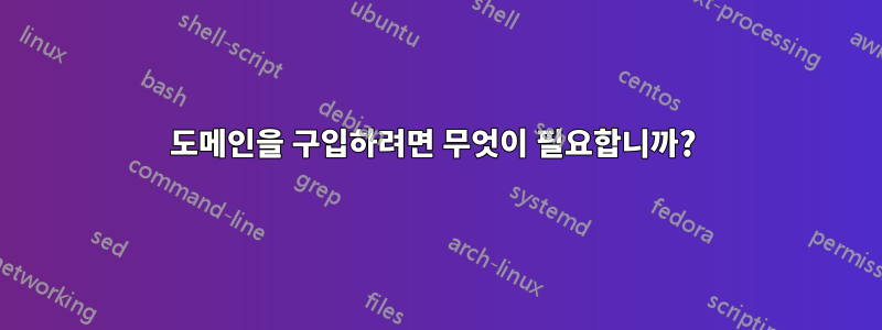 도메인을 구입하려면 무엇이 필요합니까? 