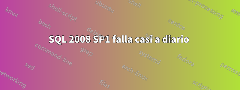 SQL 2008 SP1 falla casi a diario