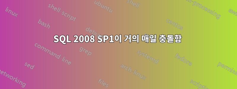 SQL 2008 SP1이 거의 매일 충돌함