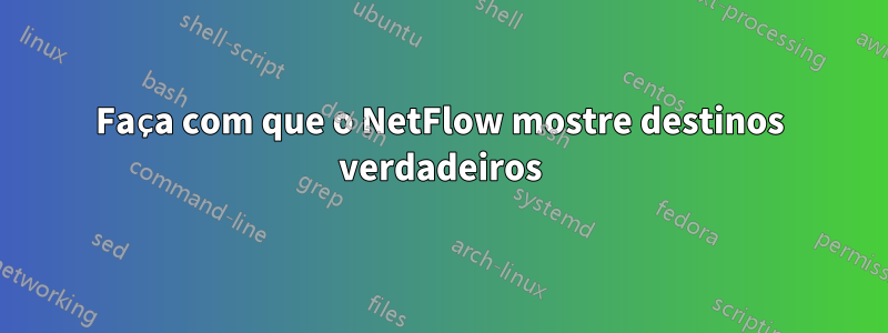 Faça com que o NetFlow mostre destinos verdadeiros