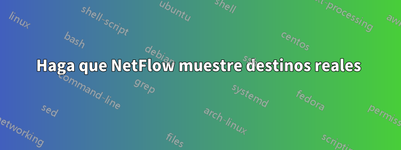 Haga que NetFlow muestre destinos reales