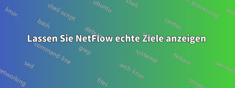 Lassen Sie NetFlow echte Ziele anzeigen