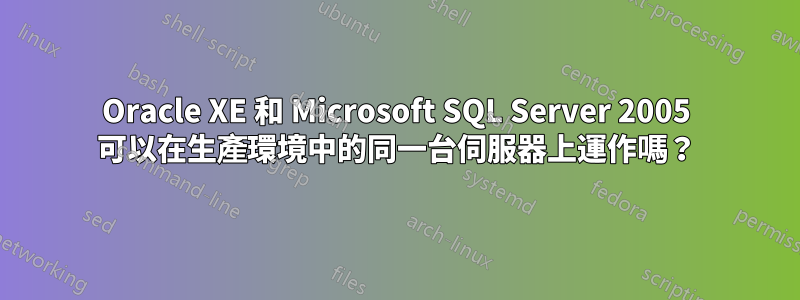 Oracle XE 和 Microsoft SQL Server 2005 可以在生產環境中的同一台伺服器上運作嗎？