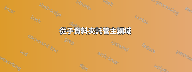 從子資料夾託管主網域