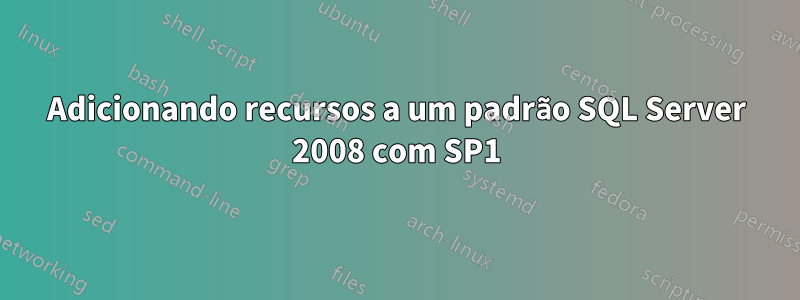 Adicionando recursos a um padrão SQL Server 2008 com SP1