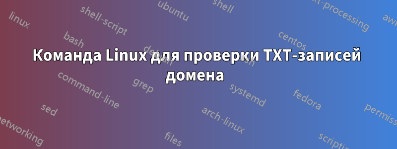 Команда Linux для проверки TXT-записей домена 