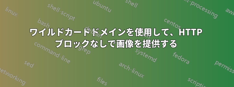 ワイルドカードドメインを使用して、HTTP ブロックなしで画像を提供する