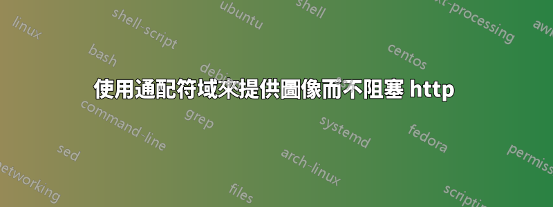 使用通配符域來提供圖像而不阻塞 http