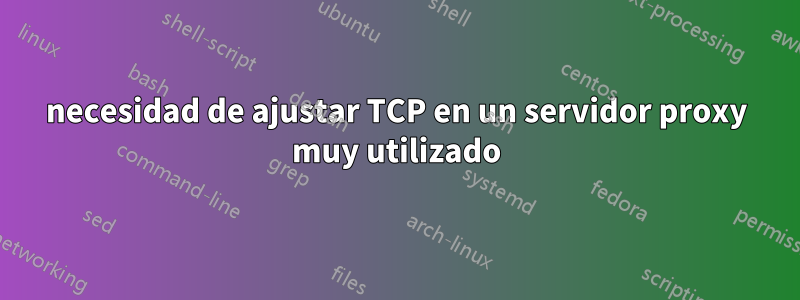 necesidad de ajustar TCP en un servidor proxy muy utilizado