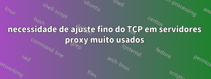 necessidade de ajuste fino do TCP em servidores proxy muito usados