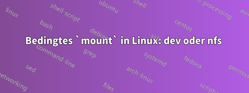 Bedingtes `mount` in Linux: dev oder nfs