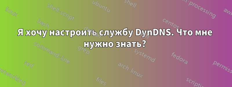 Я хочу настроить службу DynDNS. Что мне нужно знать?