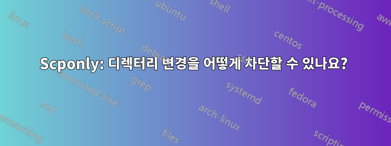 Scponly: 디렉터리 변경을 어떻게 차단할 수 있나요?