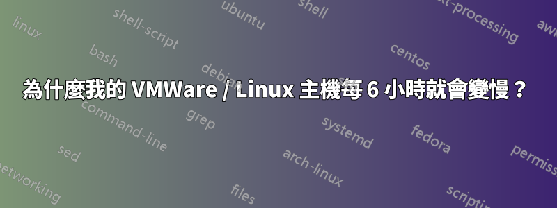 為什麼我的 VMWare / Linux 主機每 6 小時就會變慢？