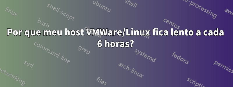 Por que meu host VMWare/Linux fica lento a cada 6 horas?