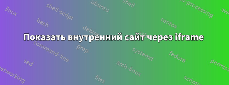 Показать внутренний сайт через iframe