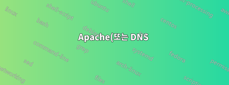 Apache(또는 DNS)로 URL을 단순화하려면 어떻게 해야 합니까?