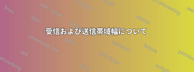 受信および送信帯域幅について